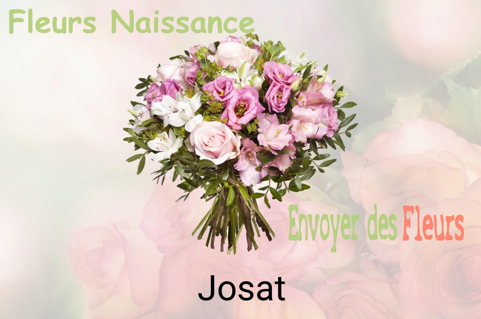 Bouquet de fleurs de naissance livré à Josat