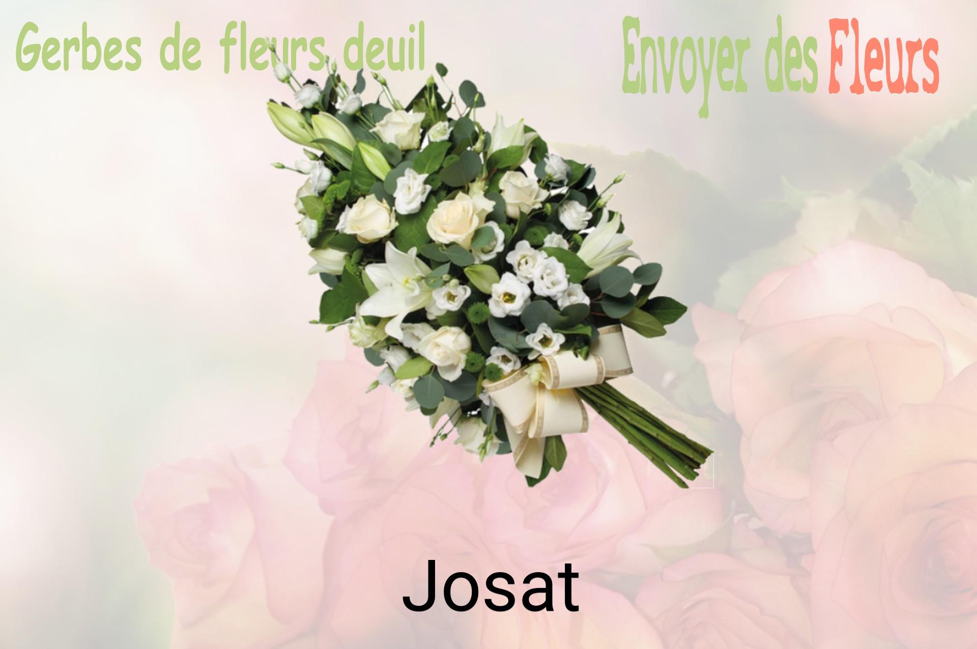 Gerbe de fleurs de deuil livrée à Josat